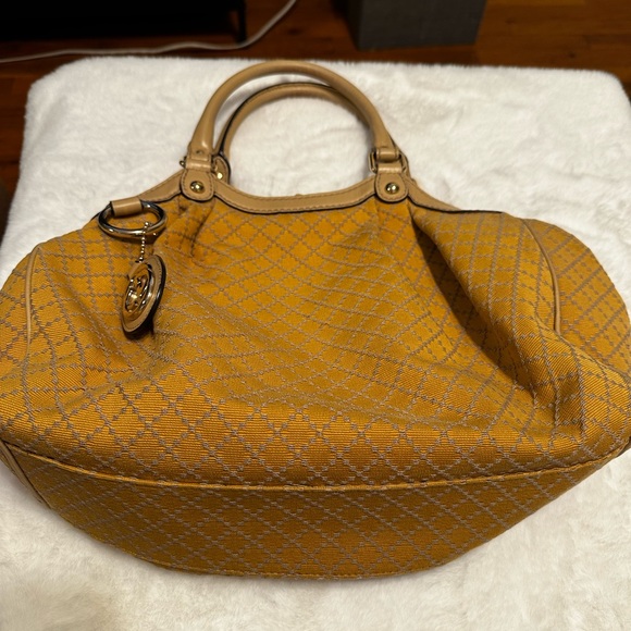 Chic Mustard Designer Tote Bag - Picture 1 of 9